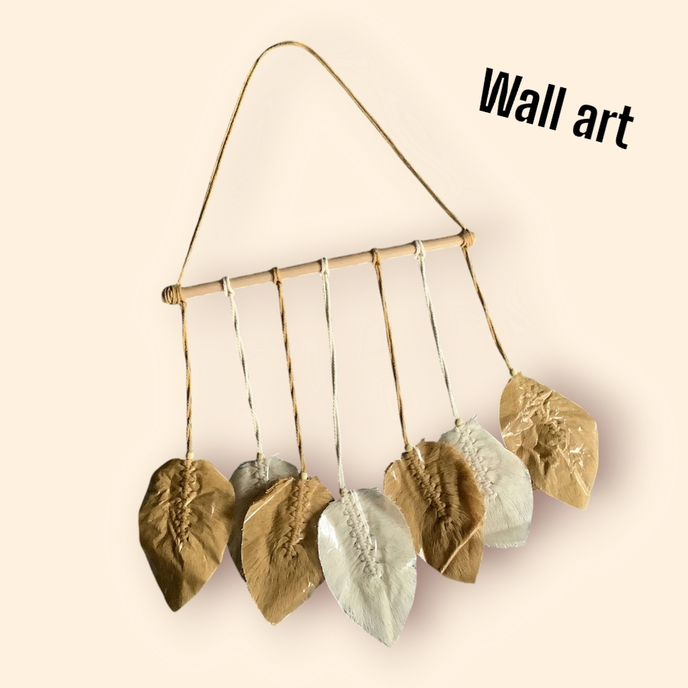Wall art feathers boho decor